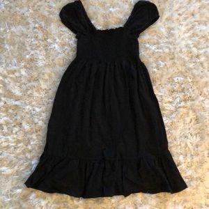 Loft XS petite black cotton sundress